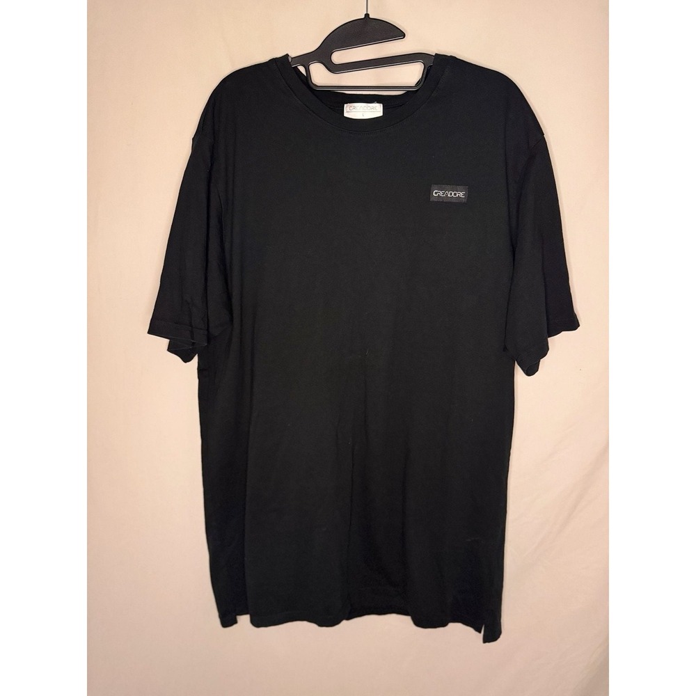 Creadore - T-Shirt Logo Patch QR Code Graphic - Black - L - Mens